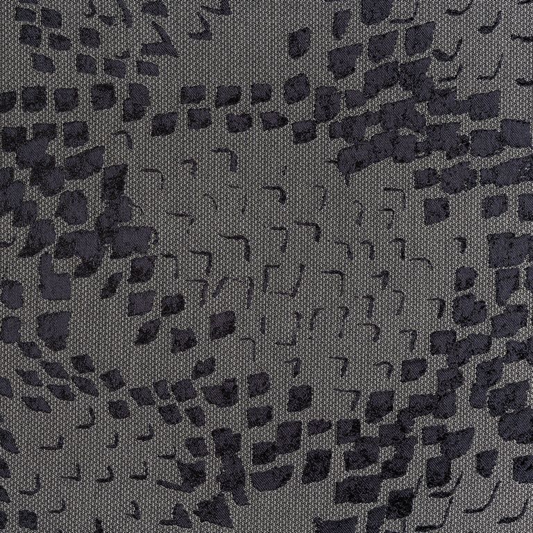 ACCENT maßgefertigter Jacquard-Vorhang mit abstraktem Schlangenhautmuster und dezentem Schimmer in Braun - Gold und Grau