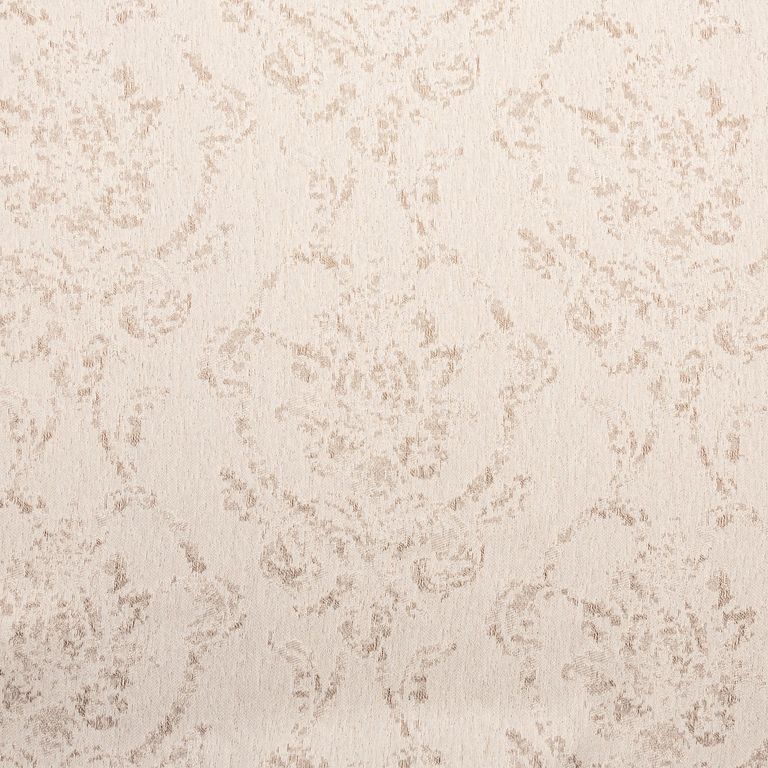 Libra maßgefertigter Vorhang mit neu interpretiertem Barockmuster in Beige, Grau und Türkis
